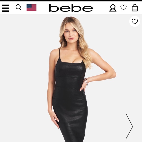 bebe faux leather dress - Picture 3 of 3